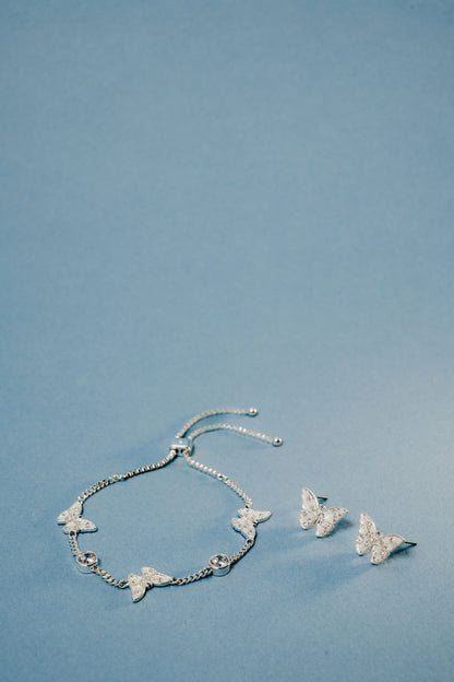 Glass Butterfly Statement Stud Earrings ALEX AND ANI