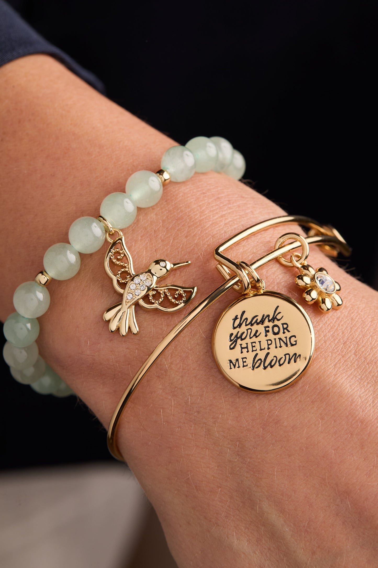 Thank You For Helping Me Bloom' Charm Bangle ALEX AND ANI