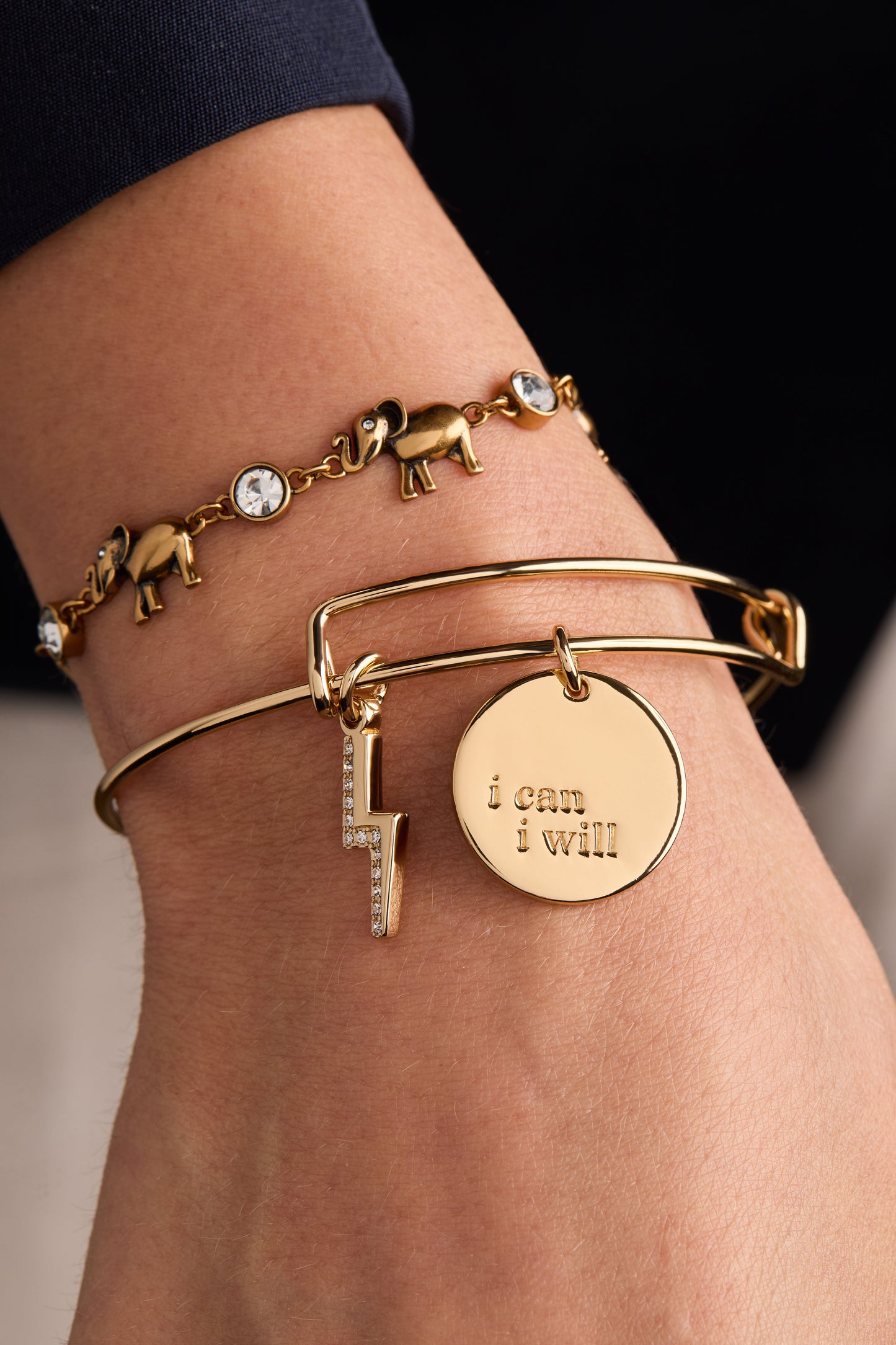 Elephant Crystal Bolo Bracelet ALEX AND ANI
