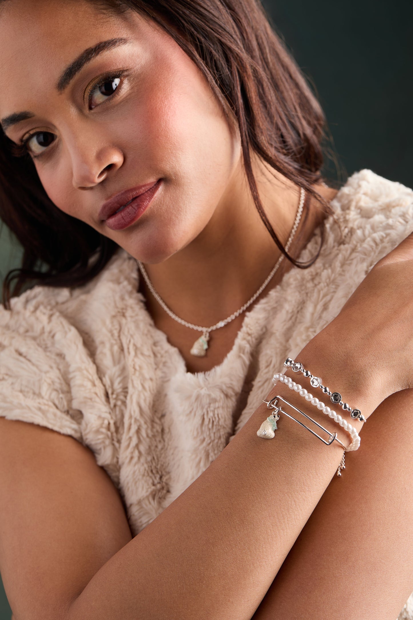 Crystal Snowflake Beaded Bolo Bracelet ALEX AND ANI