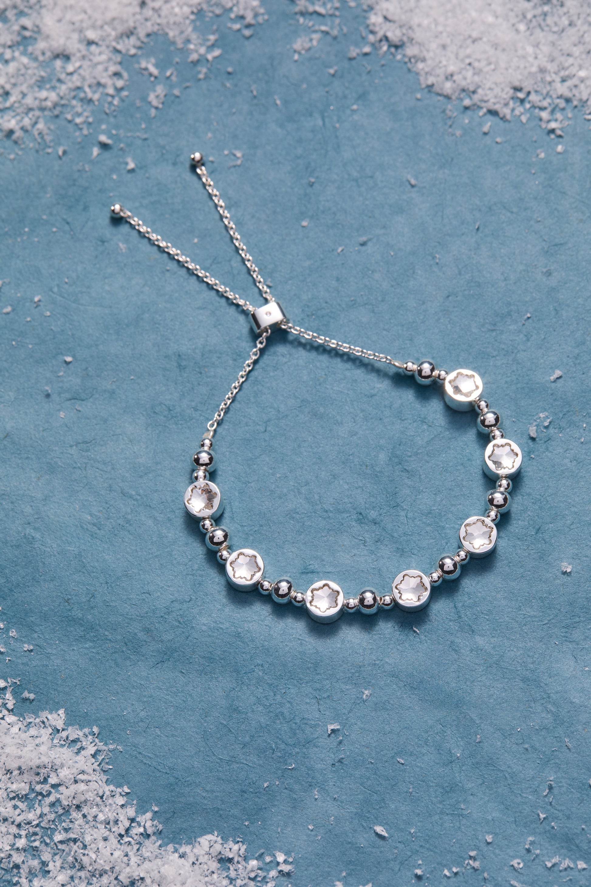 Crystal Snowflake Beaded Bolo Bracelet ALEX AND ANI