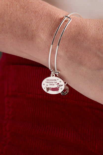 'Dachshund Through The Snow' Dog Charm Bangle ALEX AND ANI