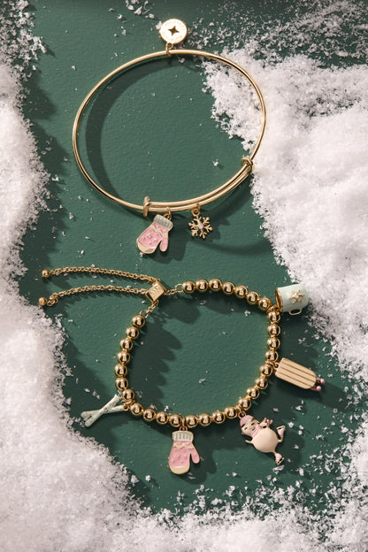 Winter Wonderland Mitten and Snowflake Charm Bangle ALEX AND ANI