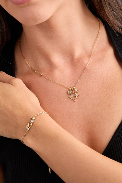 Sagittarius Zodiac Charm Cluster Necklace ALEX AND ANI