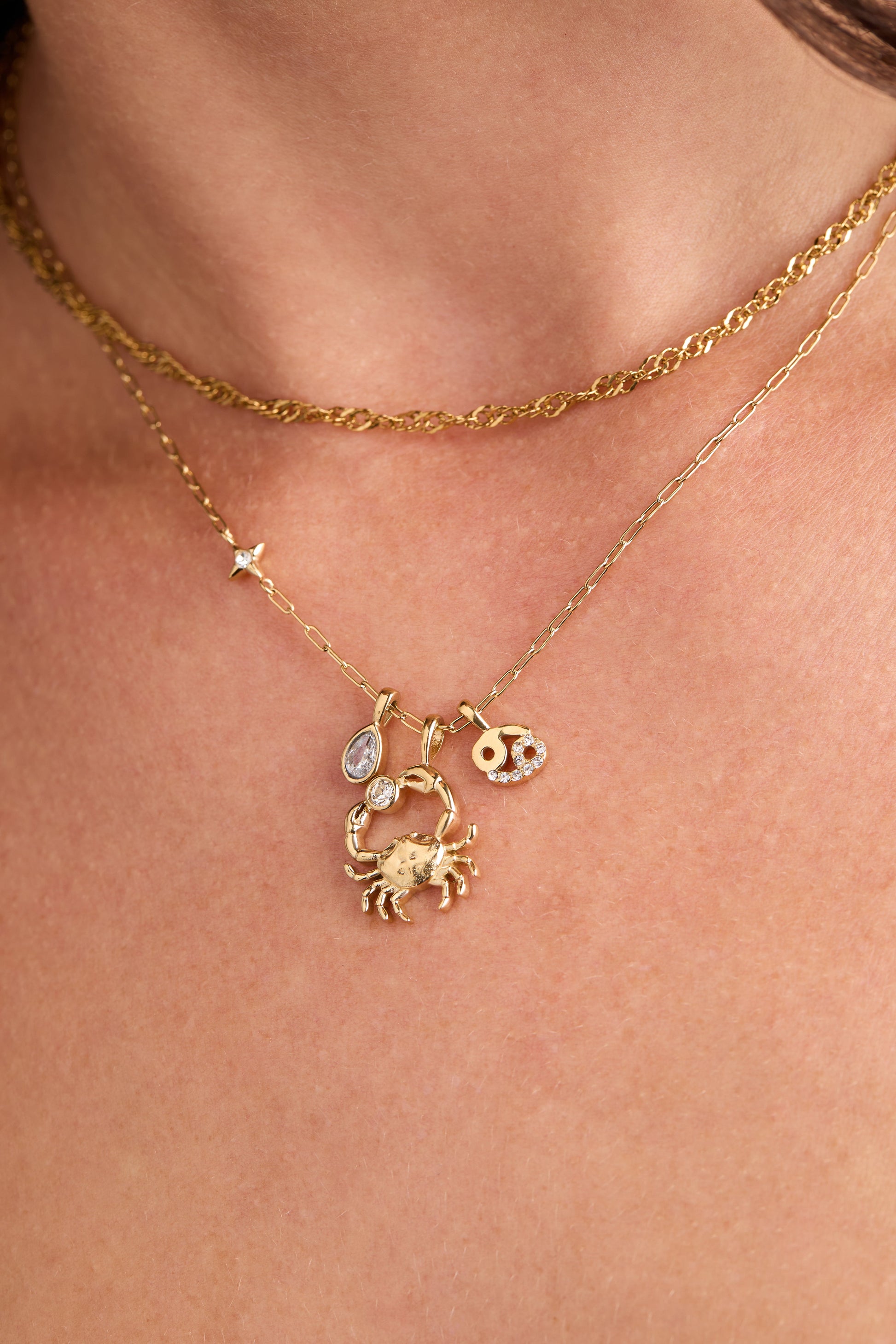 Cancer Zodiac Charm Cluster Necklace ALEX AND ANI