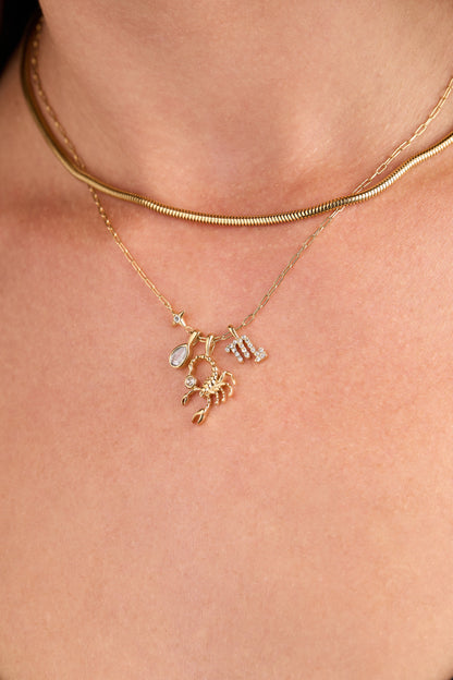 Scorpio Zodiac Charm Cluster Necklace ALEX AND ANI