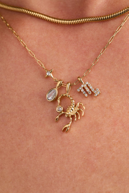 Scorpio Zodiac Charm Cluster Necklace ALEX AND ANI