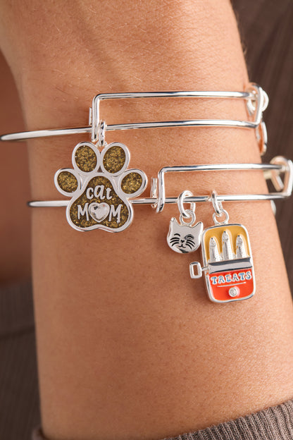 Cat & Sardine Tin Duo Charm Bangle ALEX AND ANI
