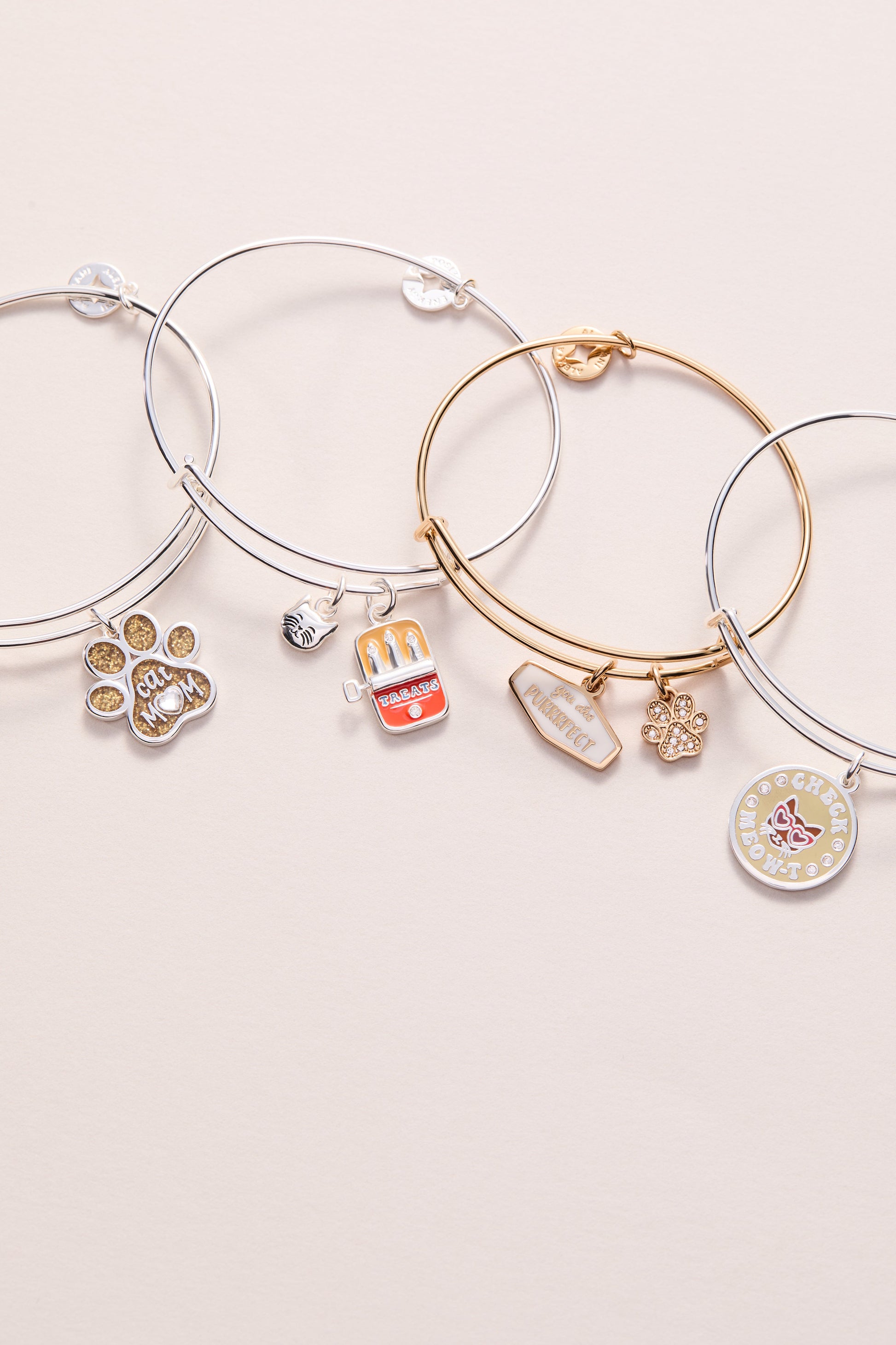 Cat & Sardine Tin Duo Charm Bangle ALEX AND ANI