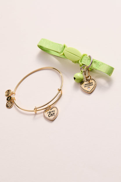 'I Love My Cat' Bangle & Pet Collar Charm Set of 2 ALEX AND ANI