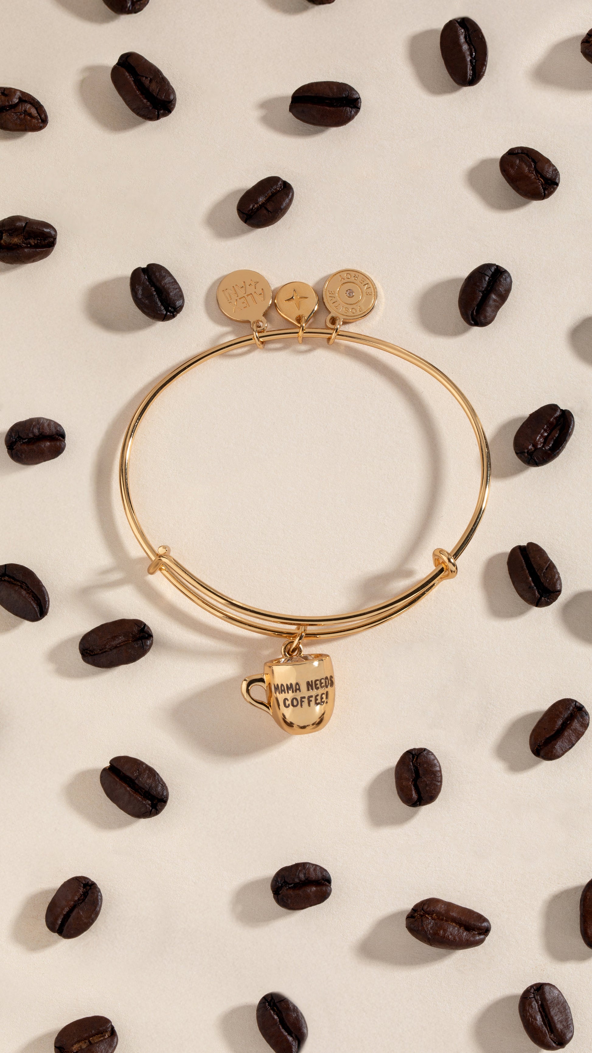 'Mama Needs Coffee' Mug Charm Bangle ALEX AND ANI