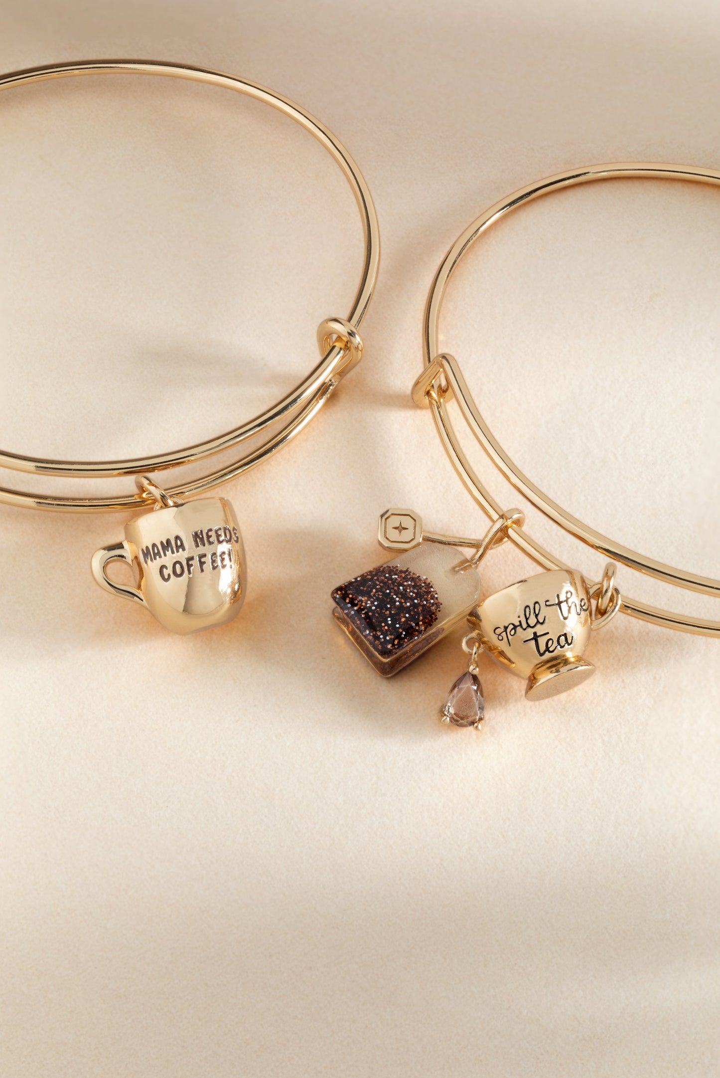 'Spill the Tea' Cup & Tea Bag Charm Bangle ALEX AND ANI