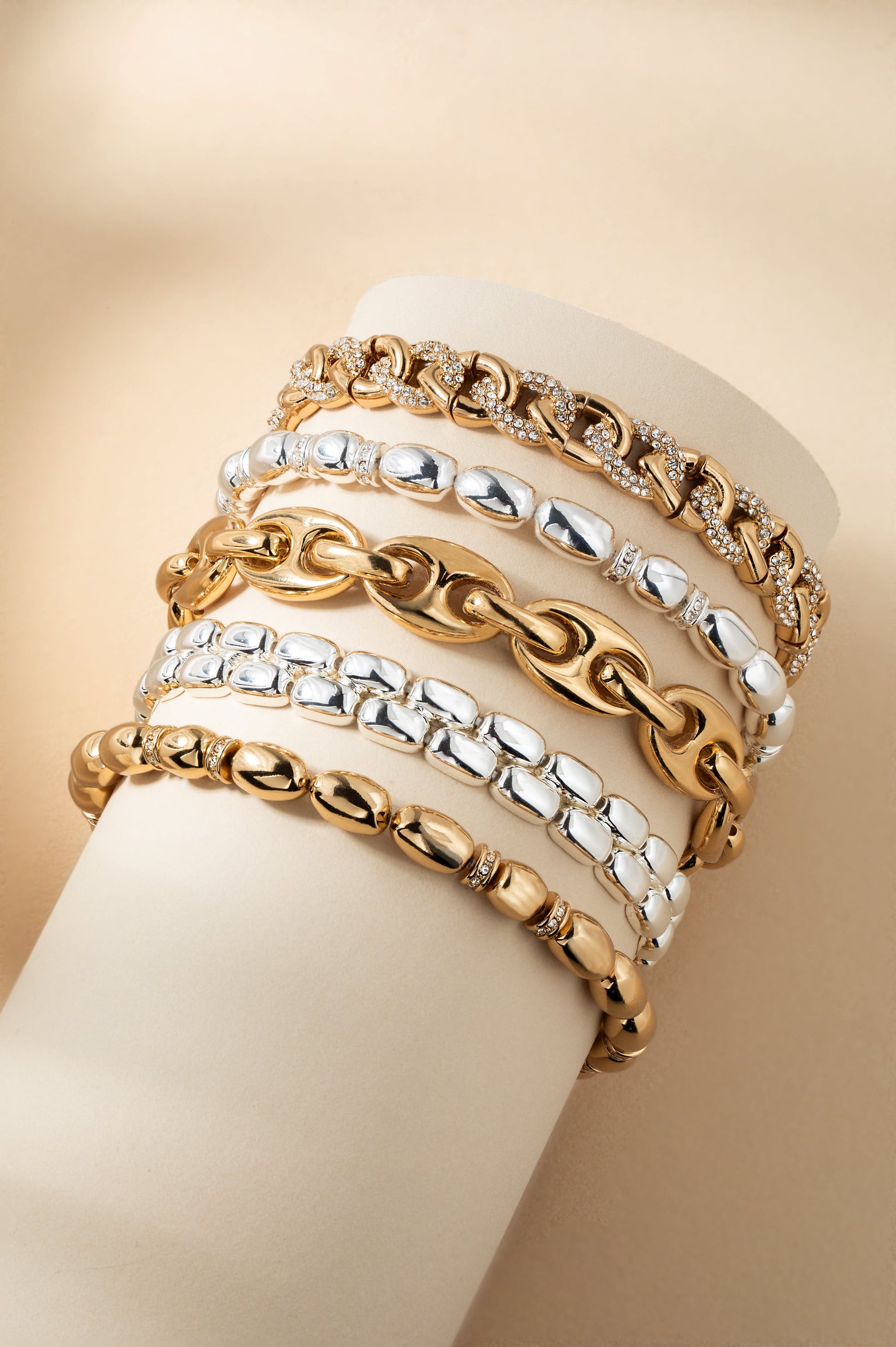 Pave Curb Chain Stretch Bracelet ALEX AND ANI