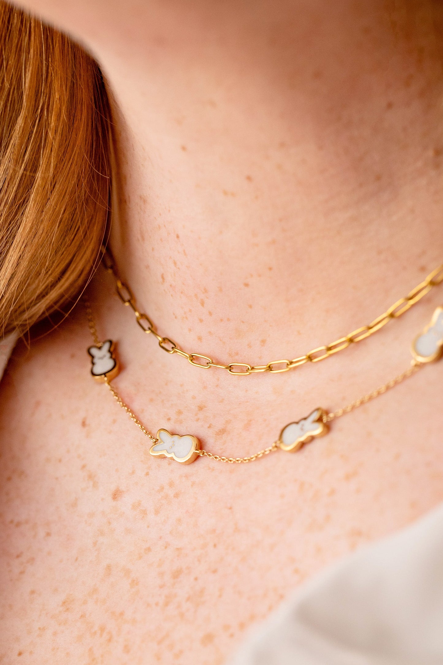 PEEPS® Pearlized Bunny Charm Necklace ALEX AND ANI