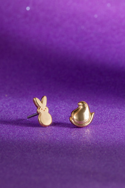 PEEPS® Bunny and Chick Stud Earrings ALEX AND ANI