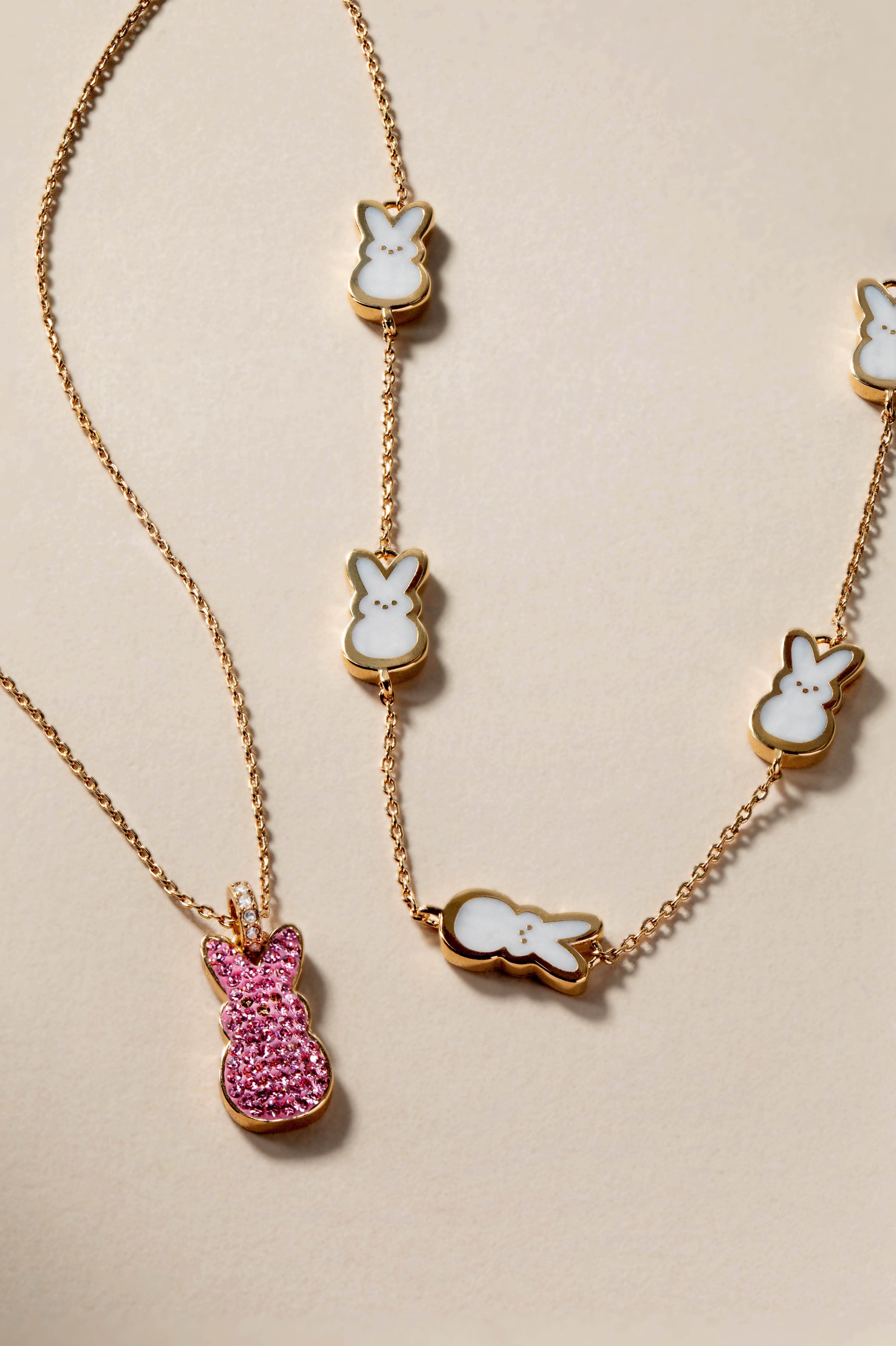 PEEPS® Pearlized Bunny Charm Necklace ALEX AND ANI