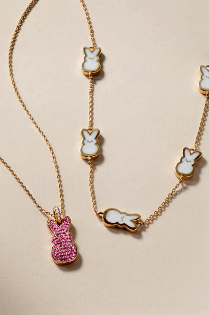 PEEPS® Pearlized Bunny Charm Necklace ALEX AND ANI