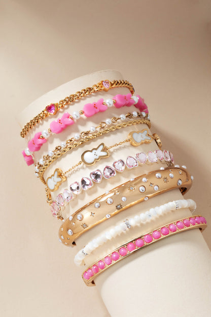 PEEPS® Pearlized Bunny Charm Bracelet ALEX AND ANI