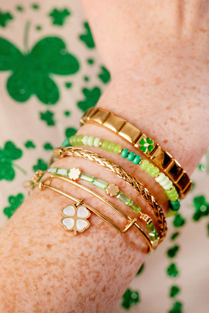 Lucky Four-Leaf Clover Set of 3 Bangles ALEX AND ANI