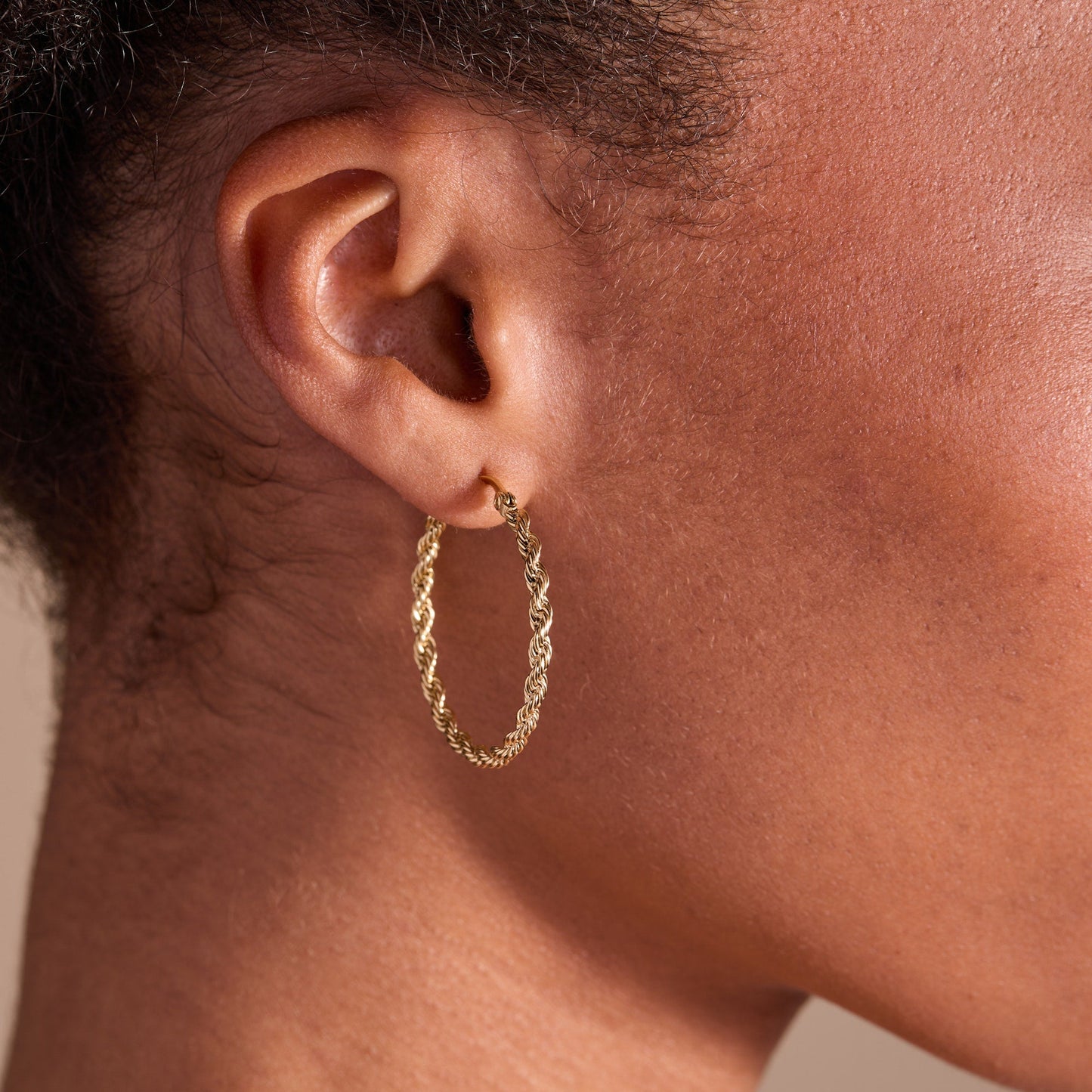 Frozen French Rope Hoop Earrings ALEX AND ANI