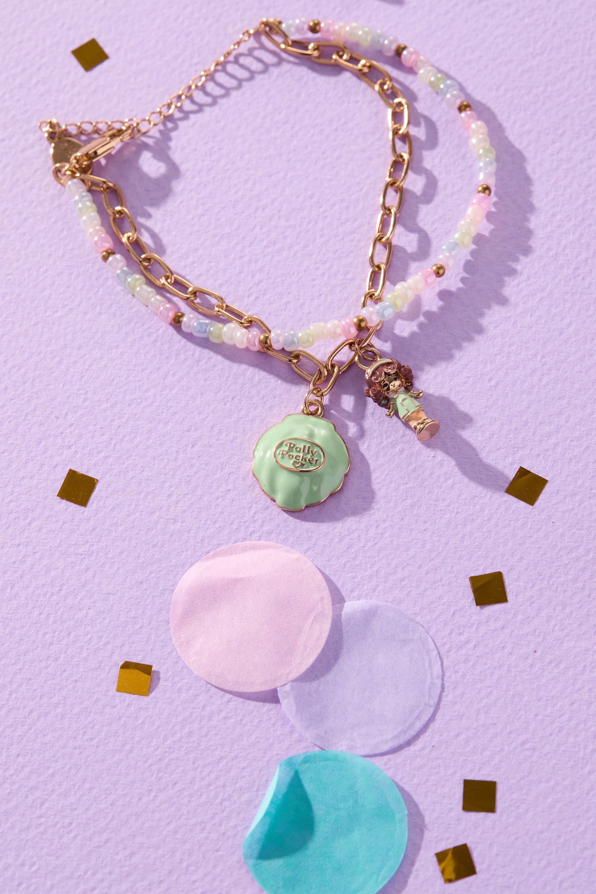 Polly Pocket™ 2 Row Charm Bracelet ALEX AND ANI