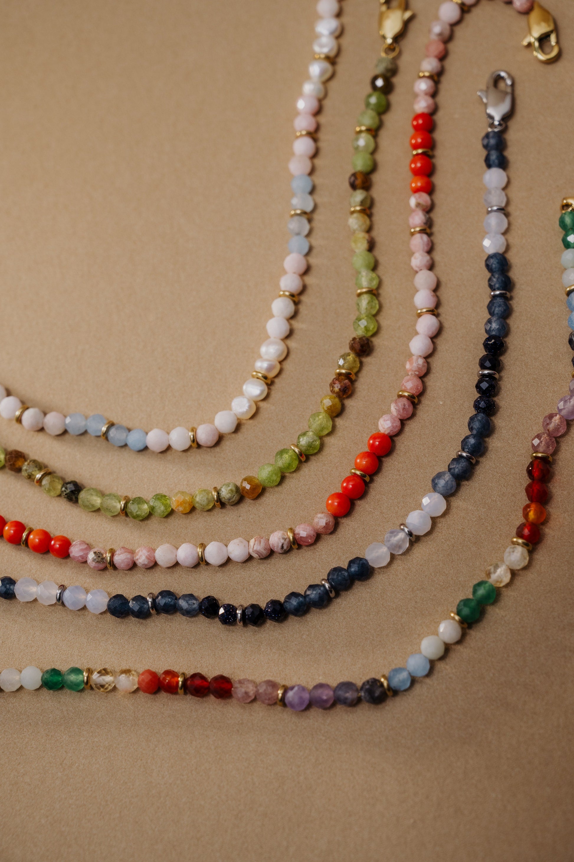 Coral Ombre Semi-Precious Beaded Anklet ALEX AND ANI