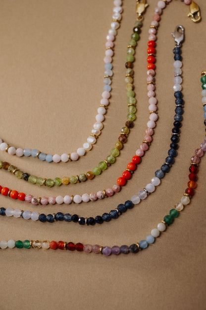 Coral Ombre Semi-Precious Beaded Anklet ALEX AND ANI