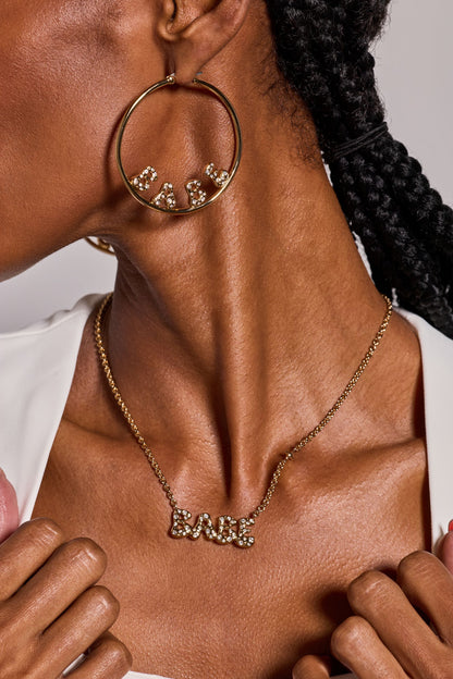 'Babe' Bubble Crystal Hoop Earrings ALEX AND ANI