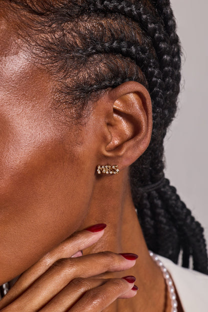 'Mrs' Bubble Crystal Stud Earrings ALEX AND ANI