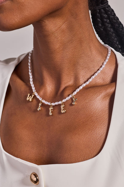'Wifey' Bubble And Beaded Pearl Necklace ALEX AND ANI