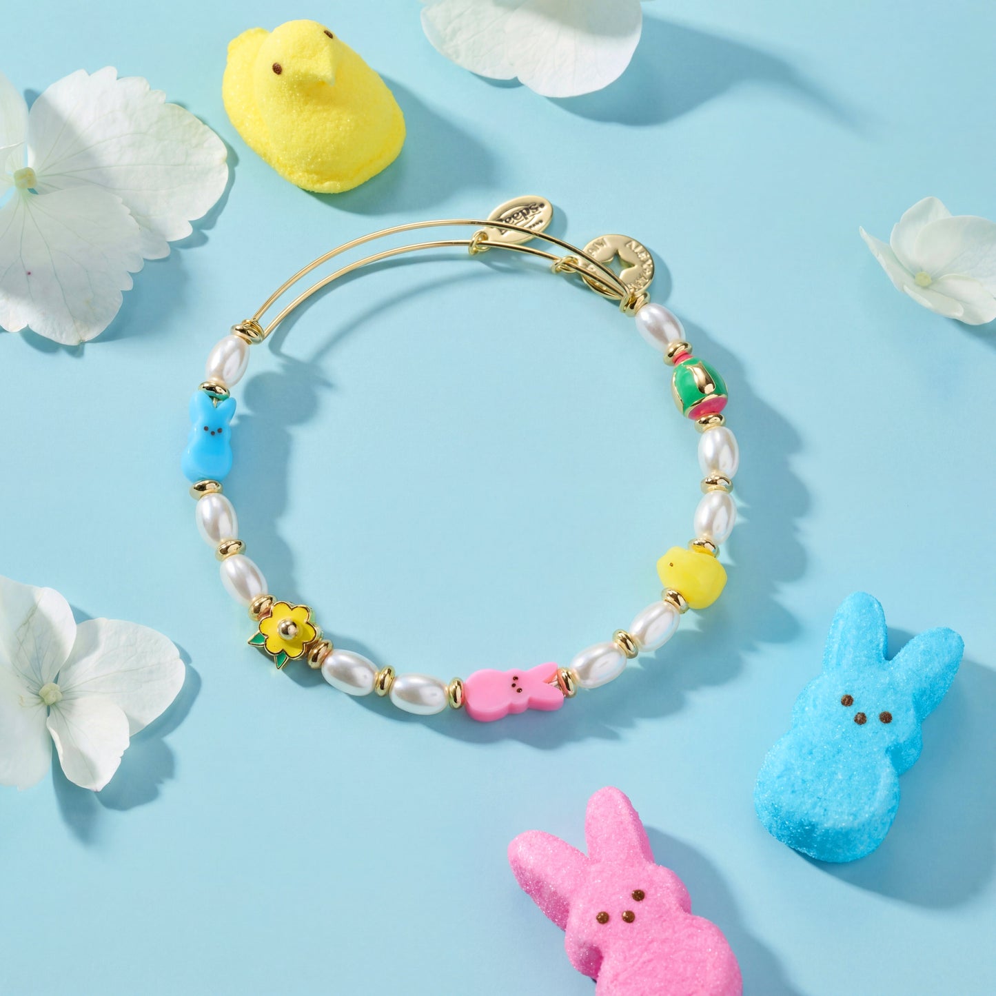 PEEPS® Chick and Bunny Beaded Bangle ALEX AND ANI