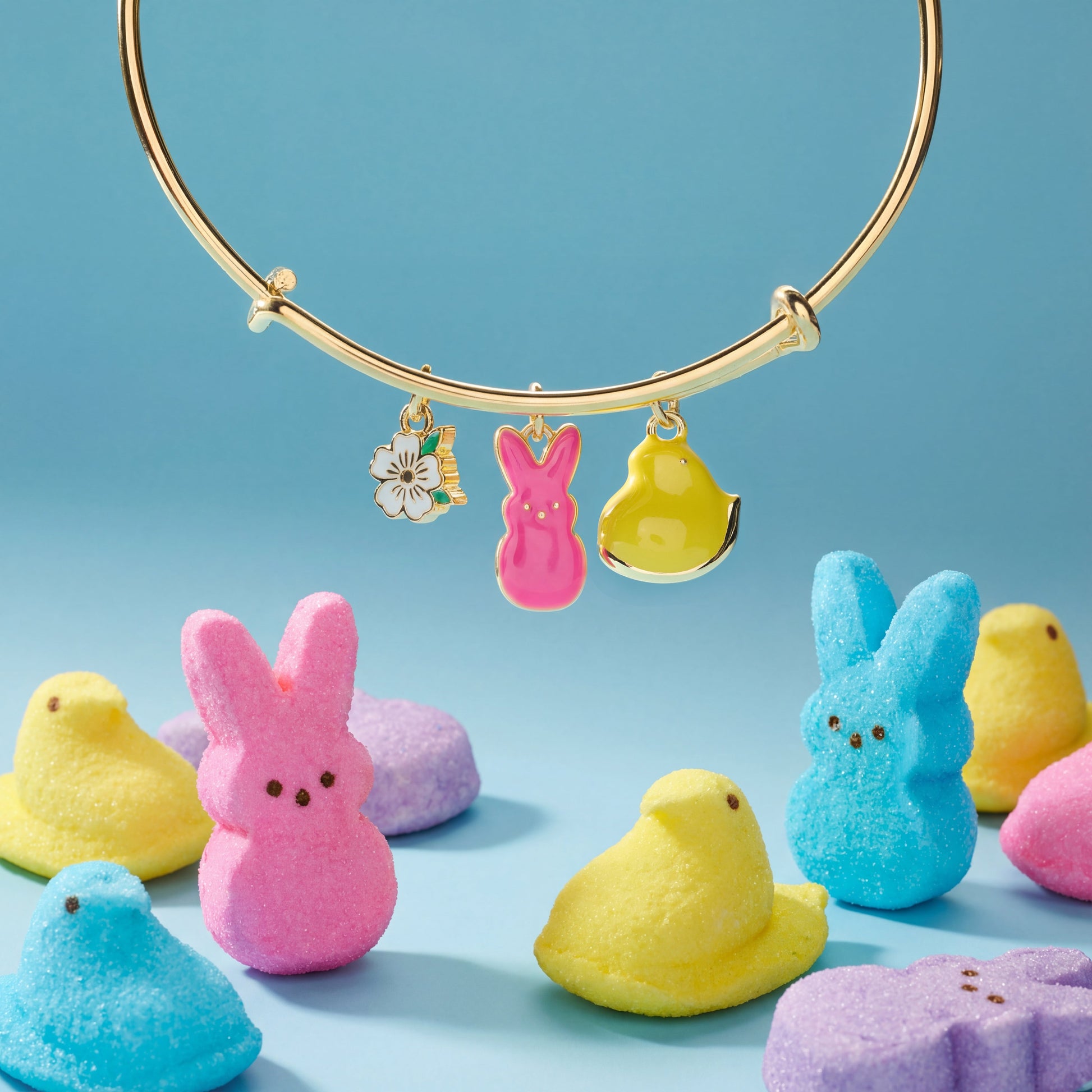 PEEPS® Chick and Bunny Multi Charm Bangle ALEX AND ANI