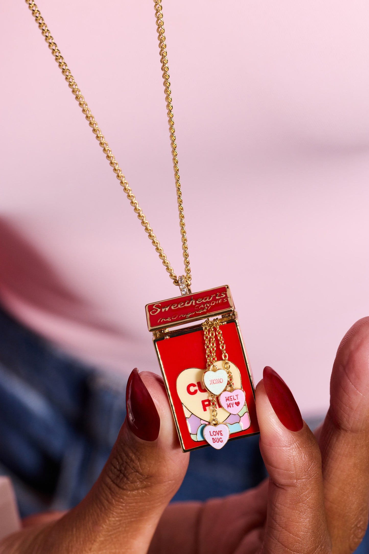 Sweethearts® Box Locket And Heart Charm Necklace ALEX AND ANI