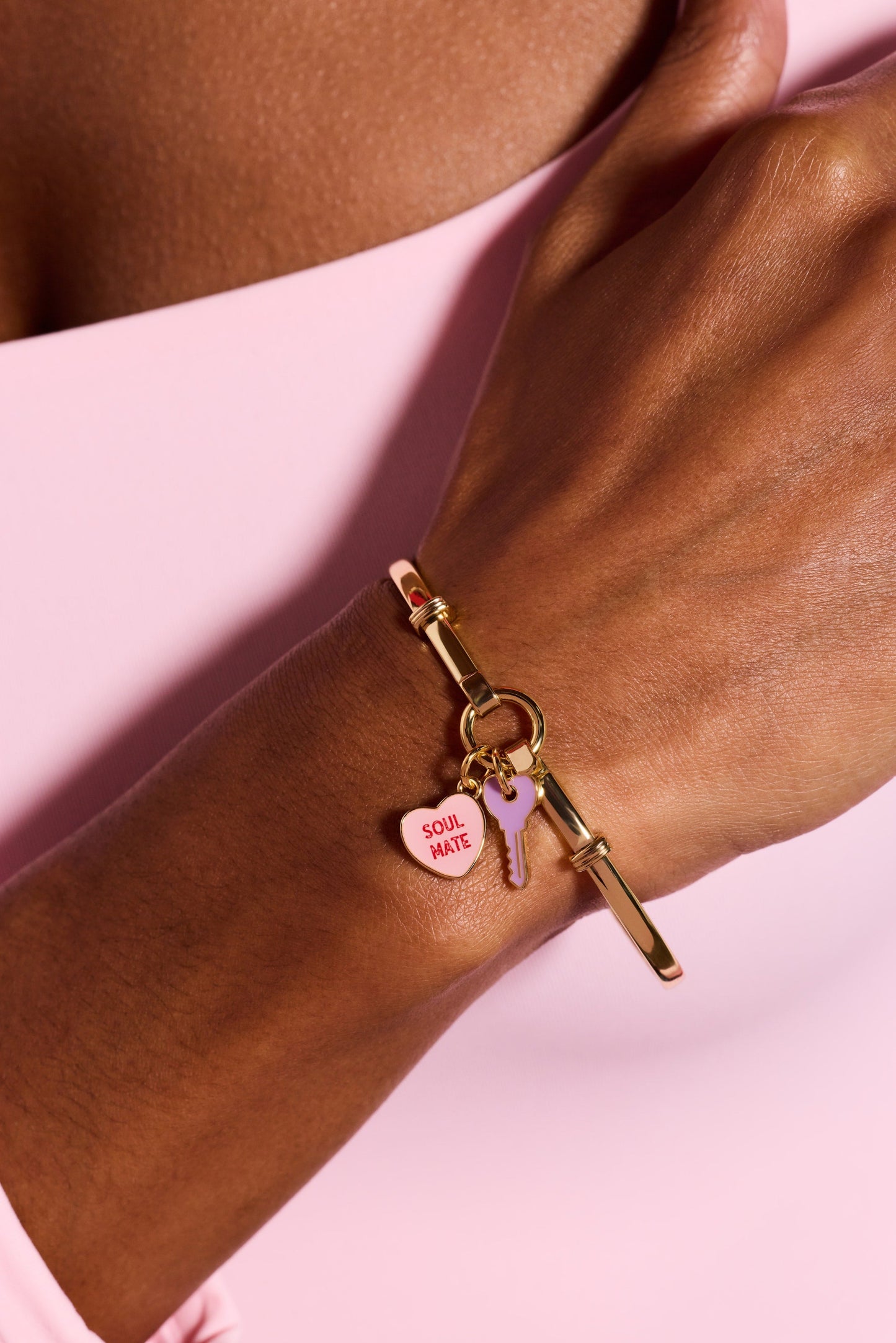 Sweethearts® ‘Soul Mate’ Heart & Key Tension Bangle ALEX AND ANI