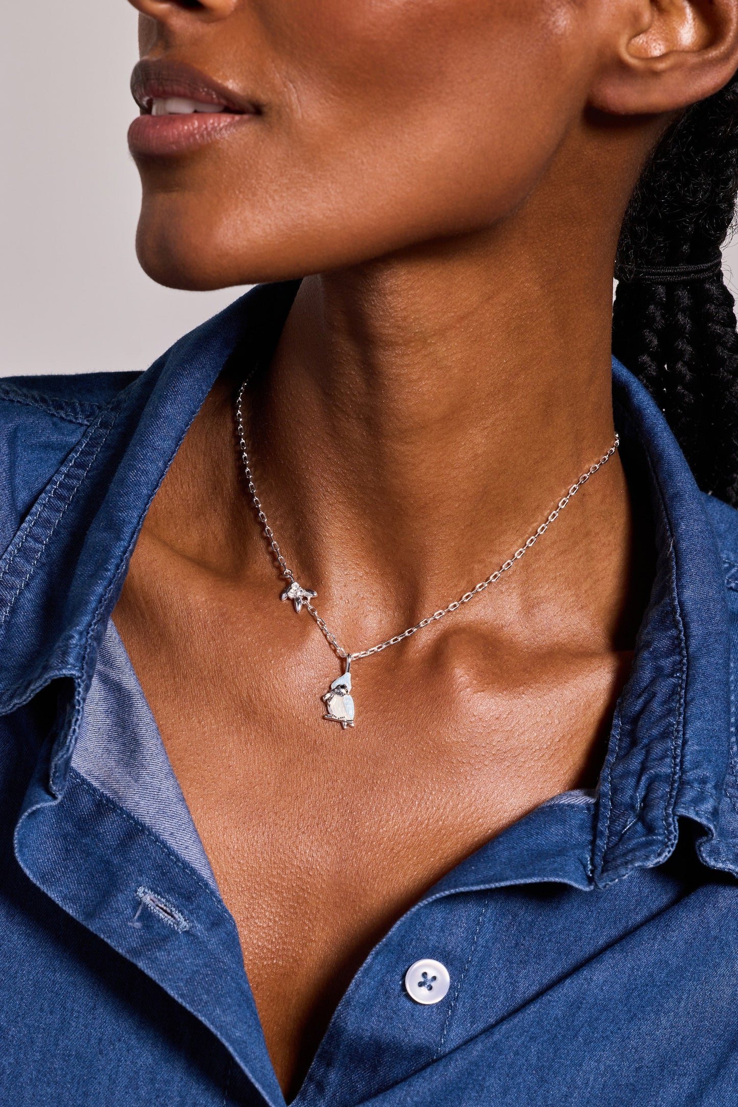 Tufted Titmouse Bird Pendant Necklace ALEX AND ANI