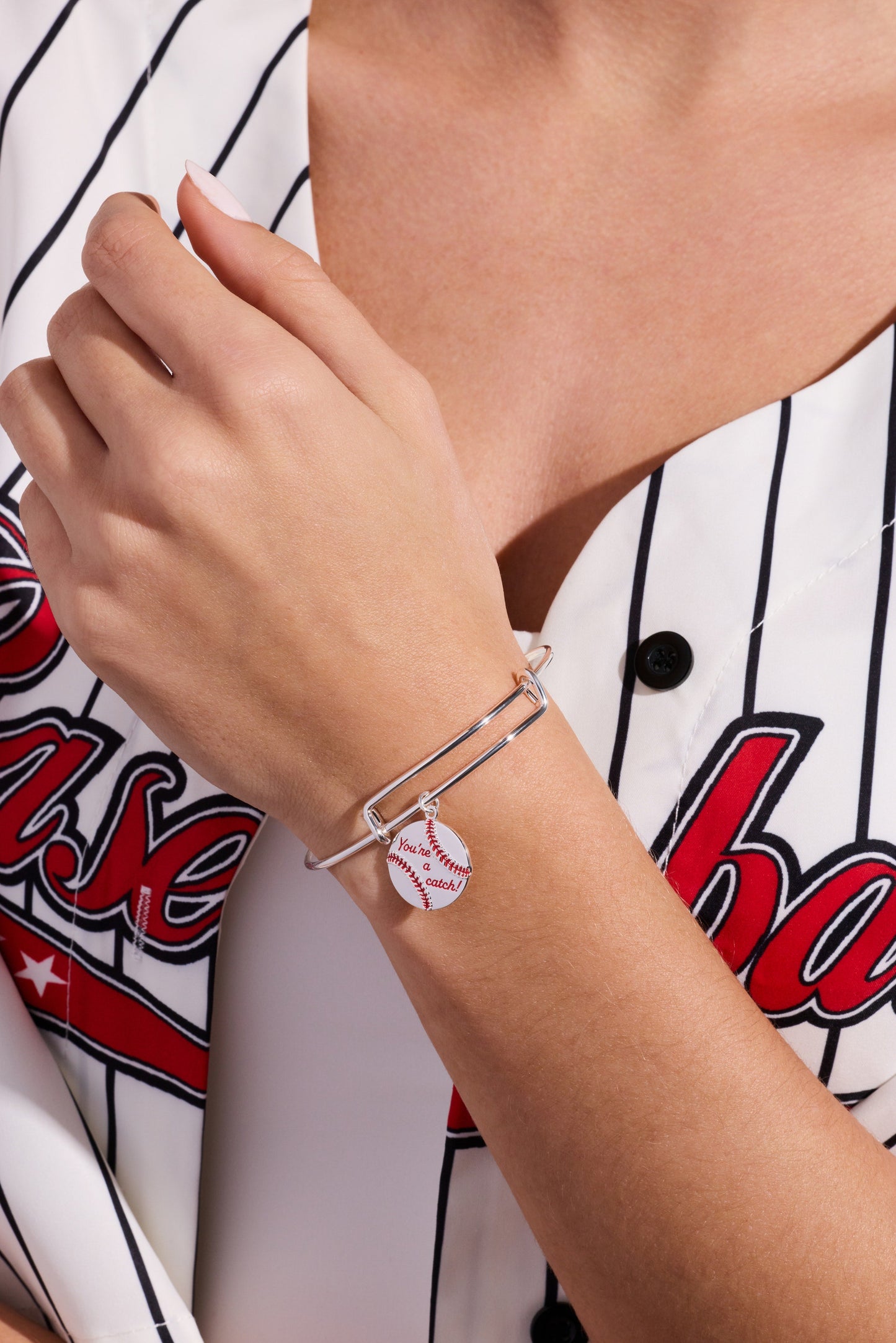 "You're A Catch" Baseball Charm Bangle ALEX AND ANI