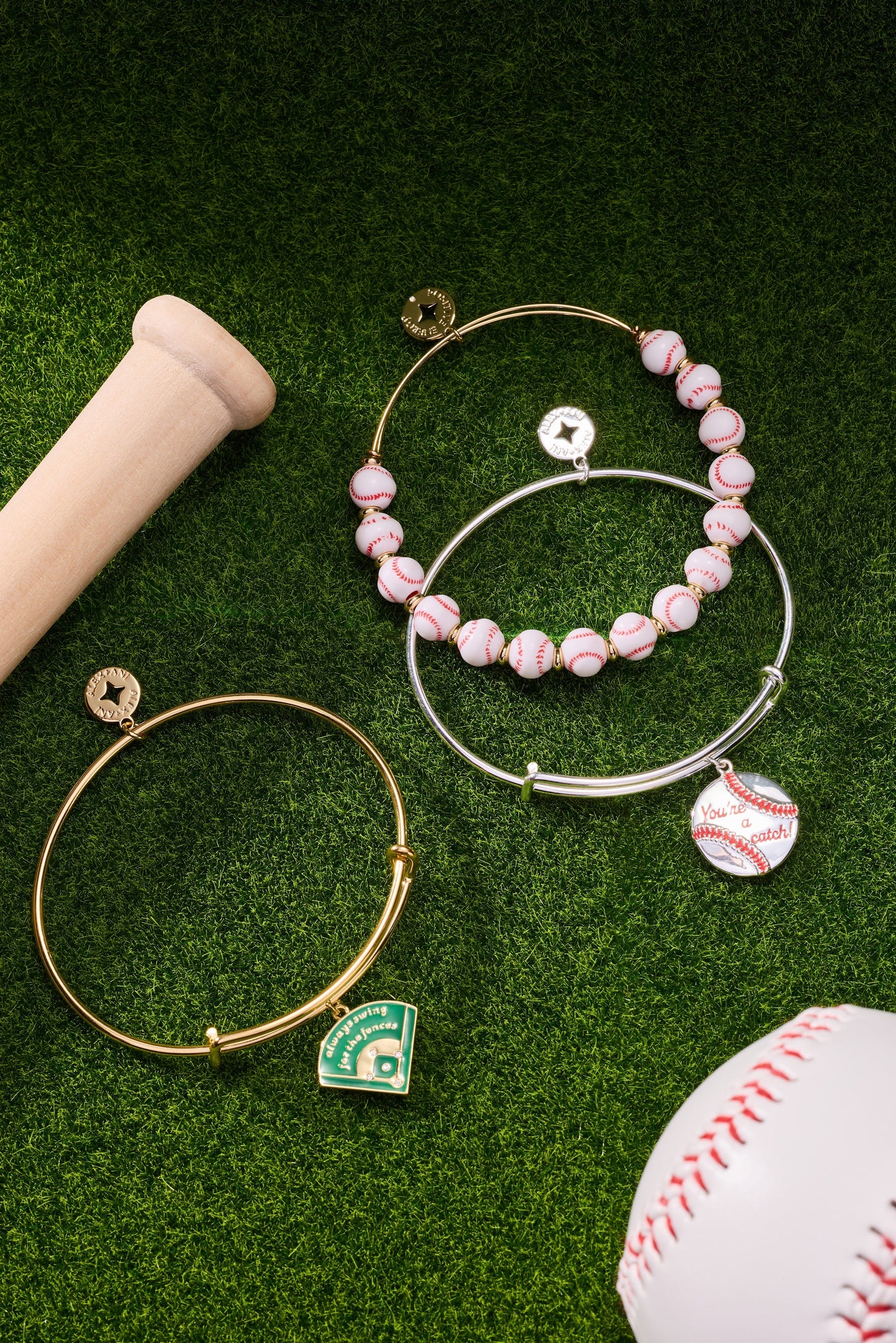 "You're A Catch" Baseball Charm Bangle ALEX AND ANI