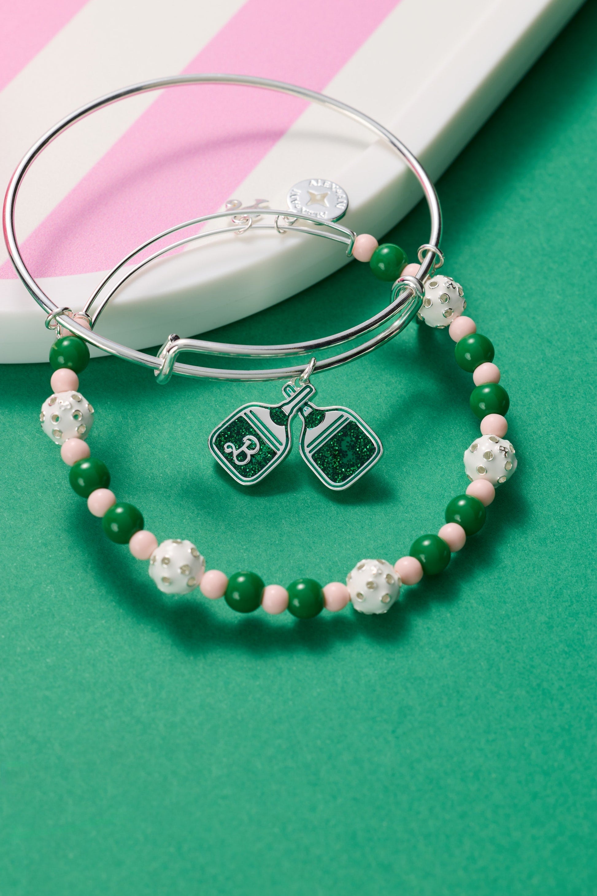 Barbie™ Pickleball Beaded Charm Bangle ALEX AND ANI