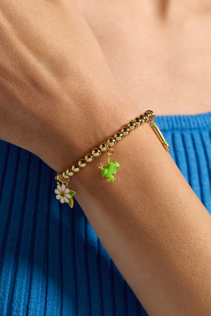 Crayola Fan Favorites Forest Green Charm Stretch Bracelet ALEX AND ANI