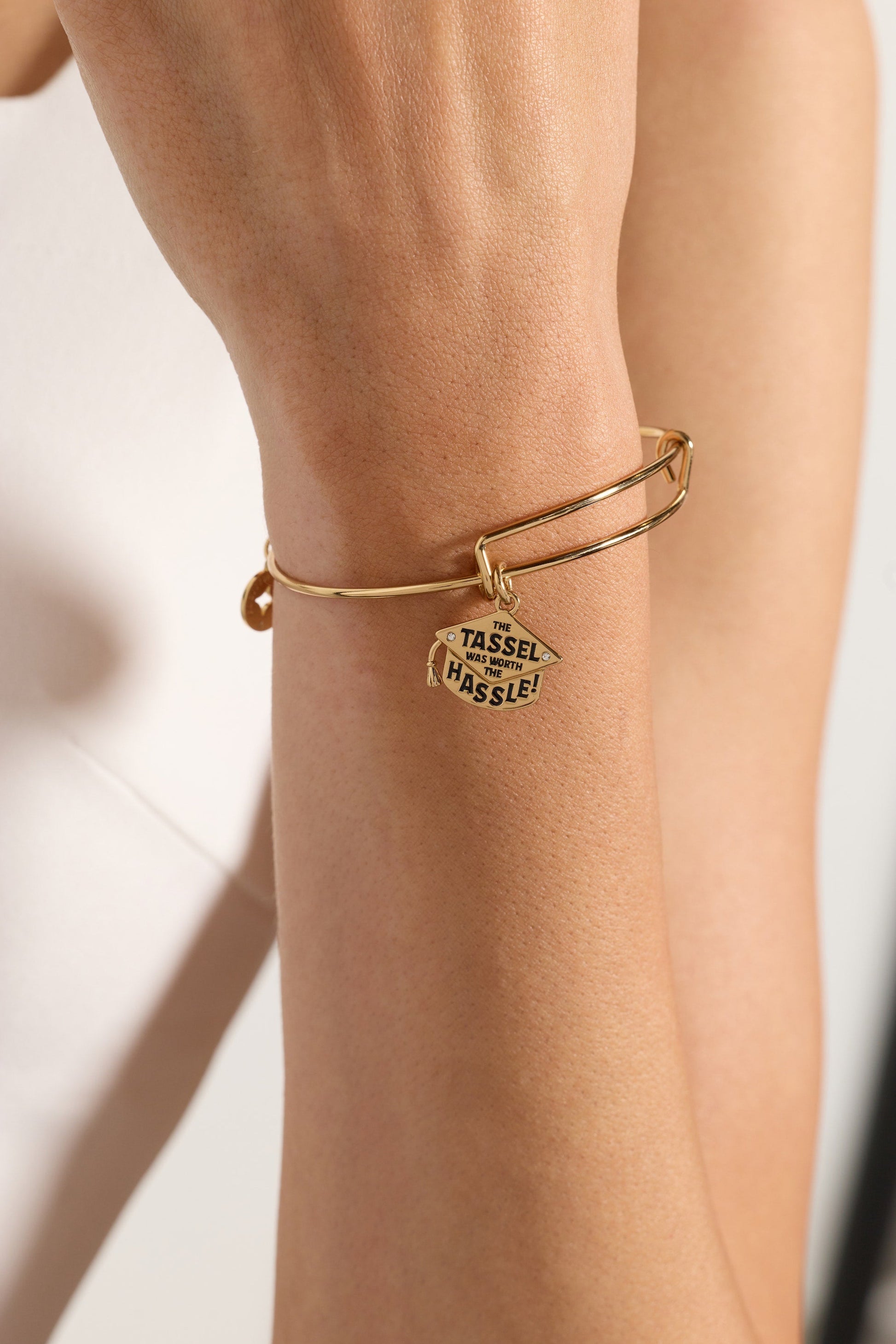 "The Tassel Was Worth The Hassle" Charm Bangle ALEX AND ANI