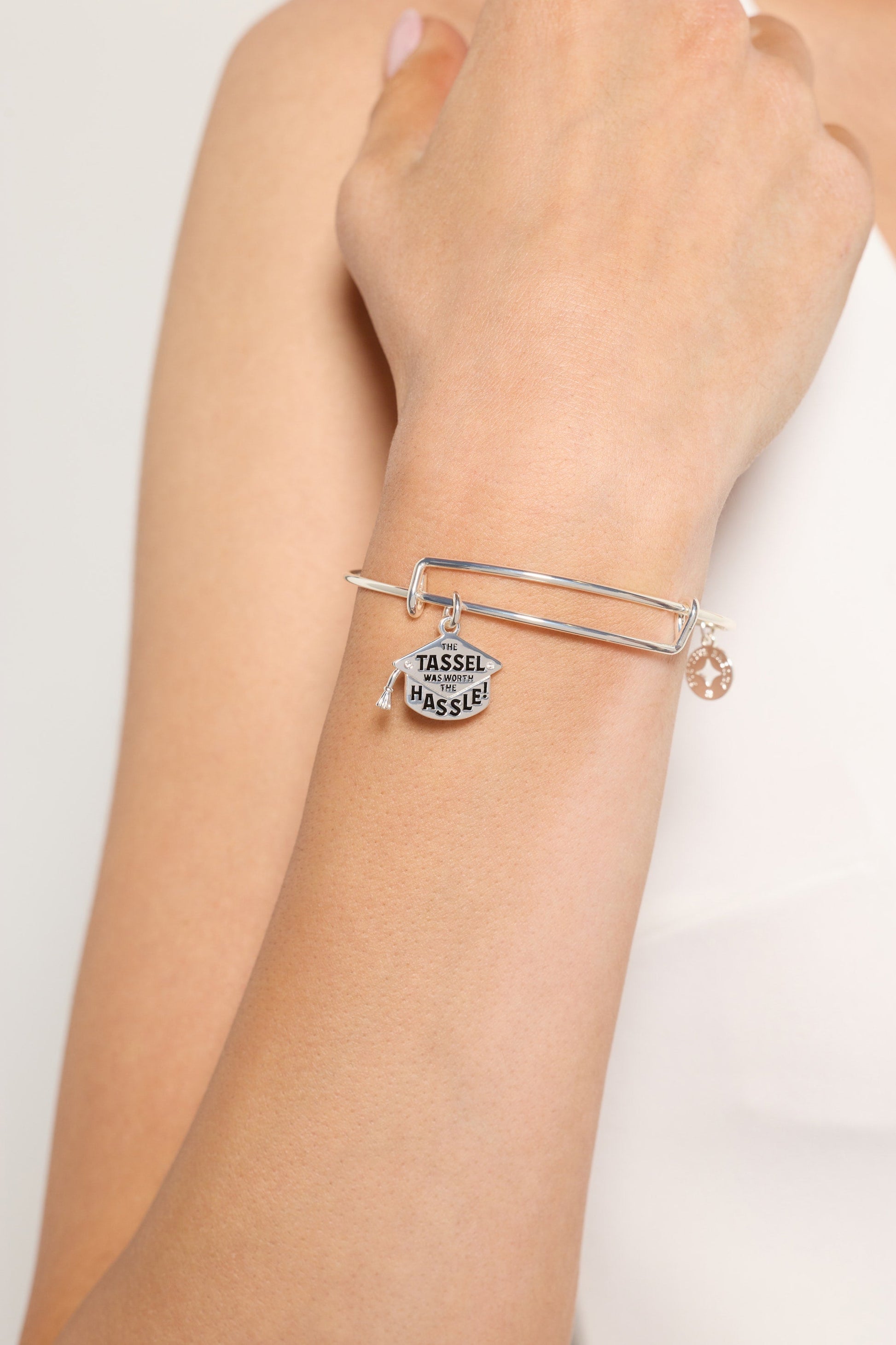 "The Tassel Was Worth The Hassle" Charm Bangle ALEX AND ANI