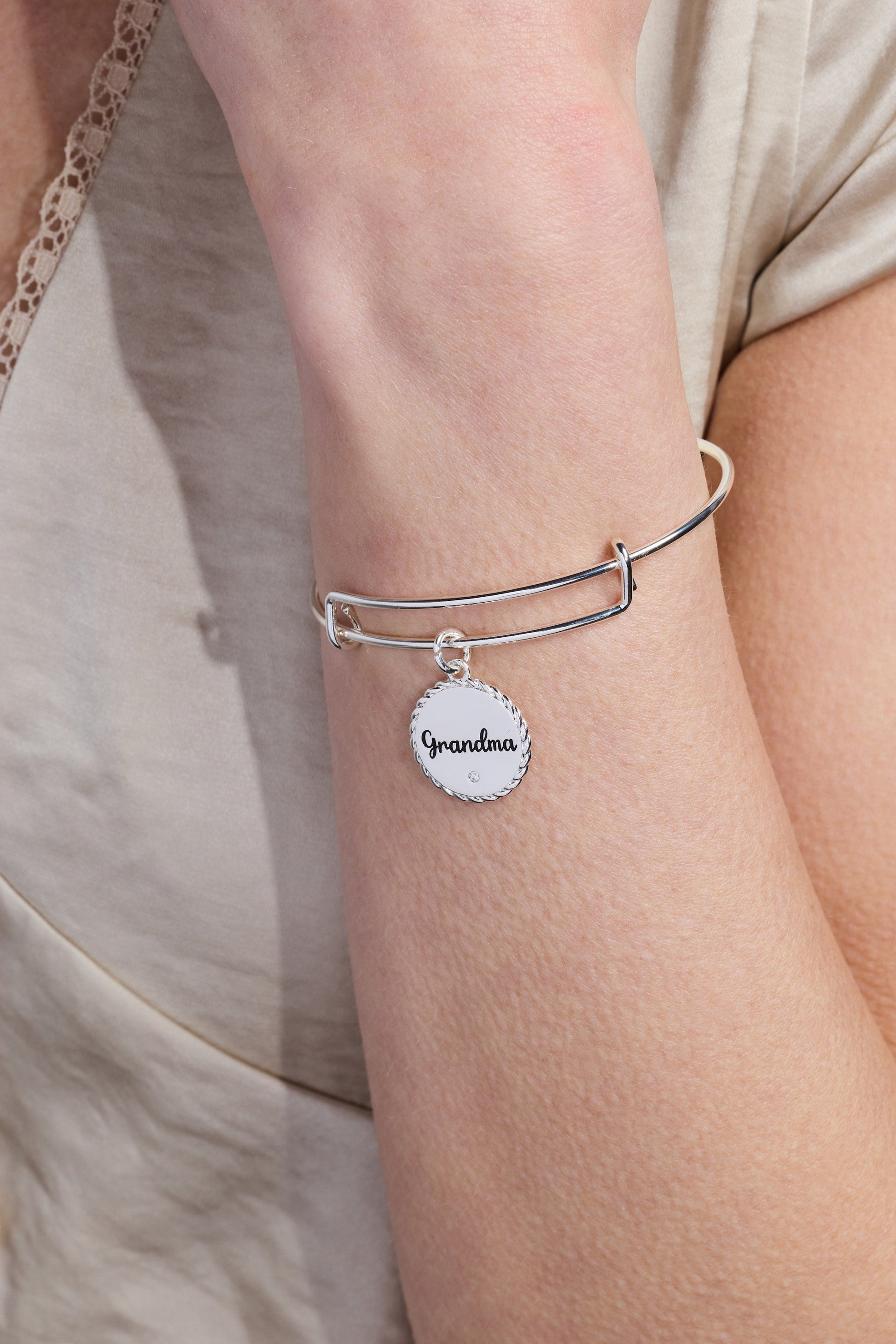 Grandma 'Wise And Warm, Her Love Feels Like Home' Charm Bangle ALEX AND ANI