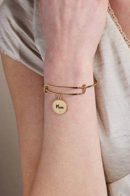 Mom 'Bonded By Love, Connected For Life' Charm Bangle ALEX AND ANI