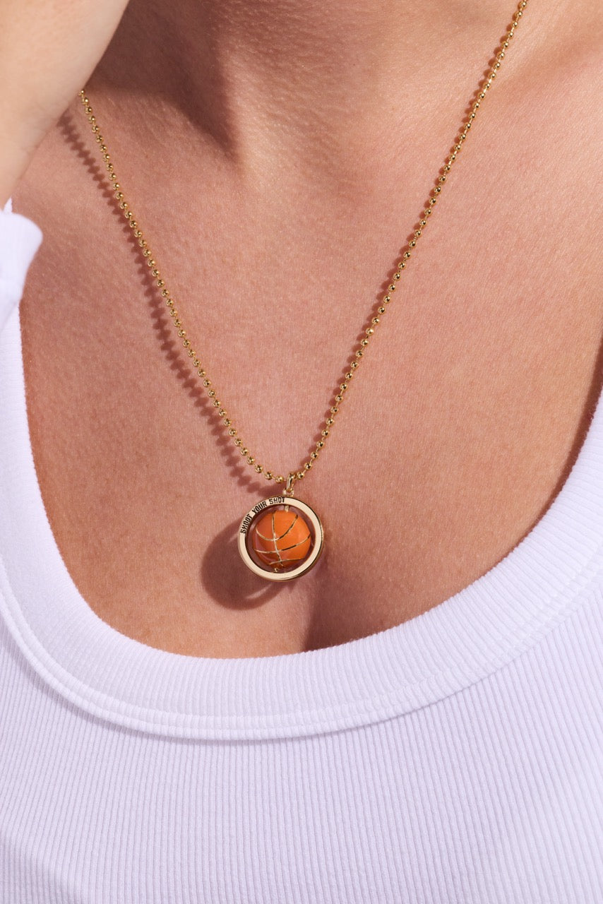 Basketball Spinner Pendant ALEX AND ANI