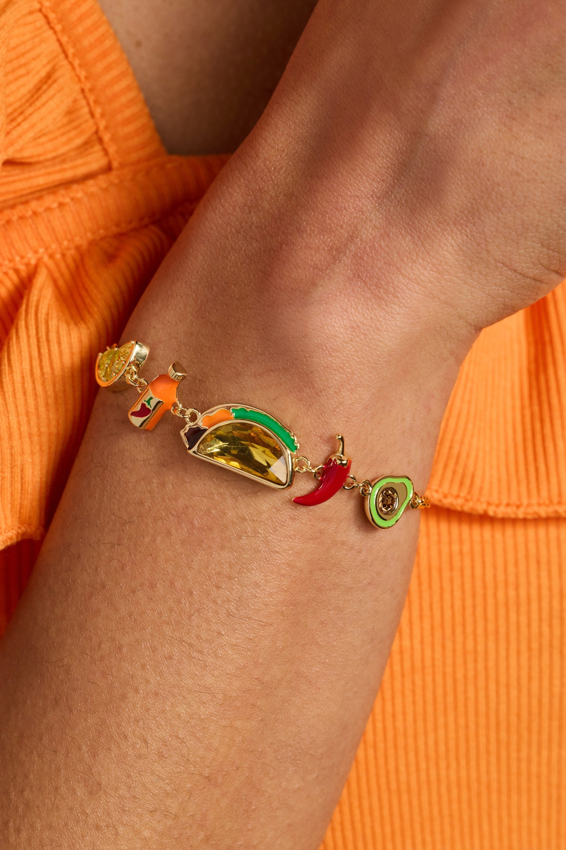Taco Inline Charm Bracelet ALEX AND ANI