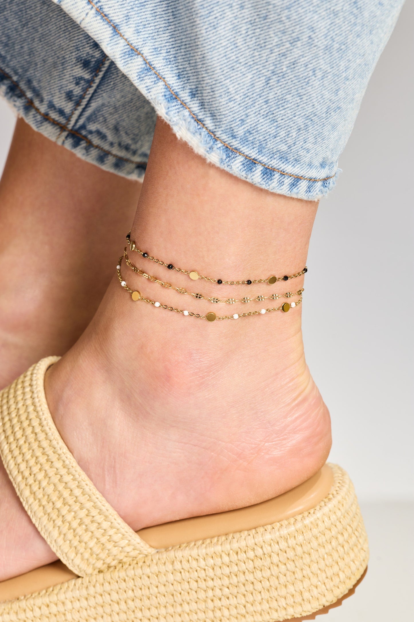 Multi Faceted Chain Anklet ALEX AND ANI