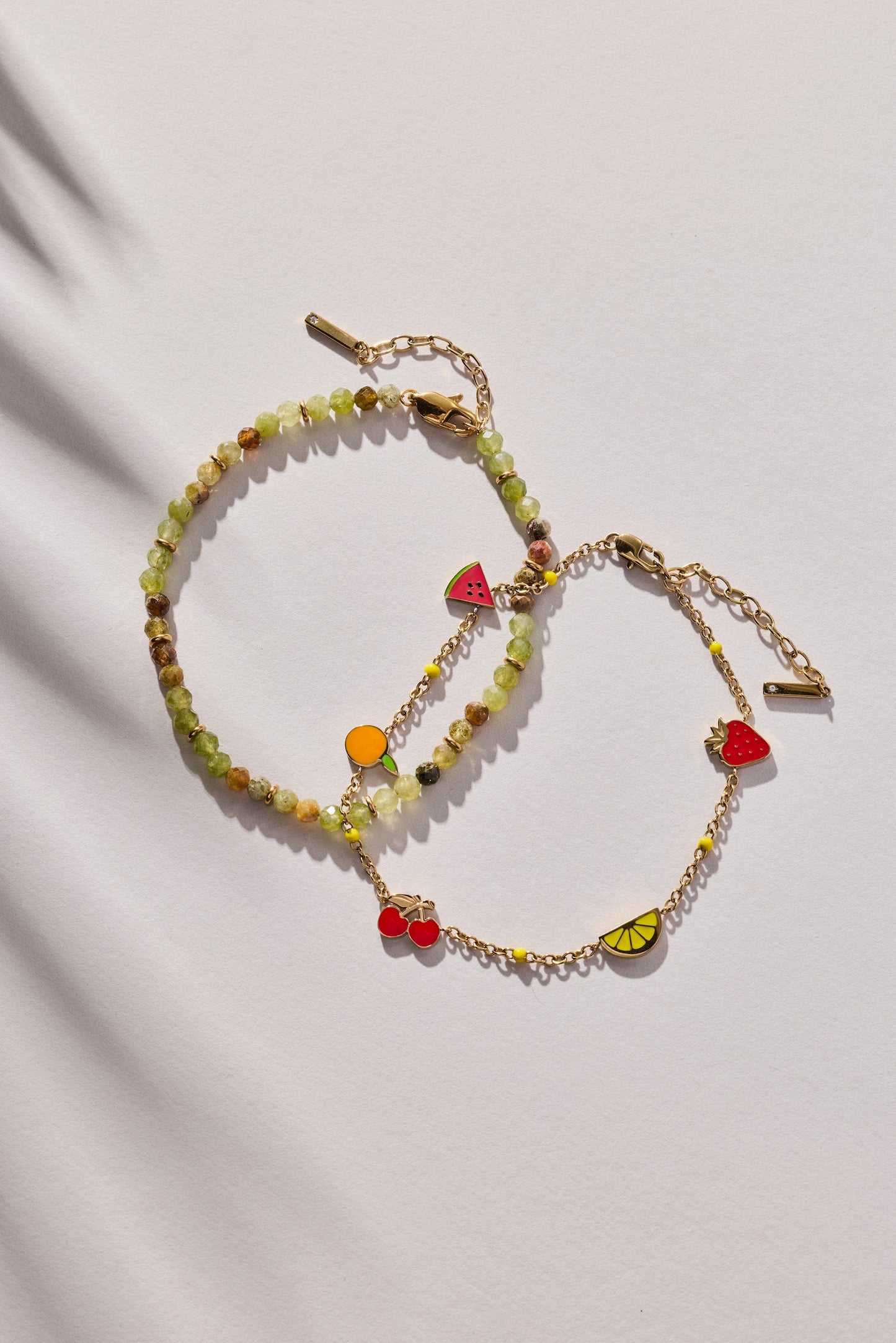 Green Ombre Semi-Precious Beaded Anklet ALEX AND ANI