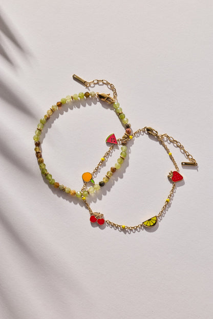 Fruit Inline Charm Anklet ALEX AND ANI