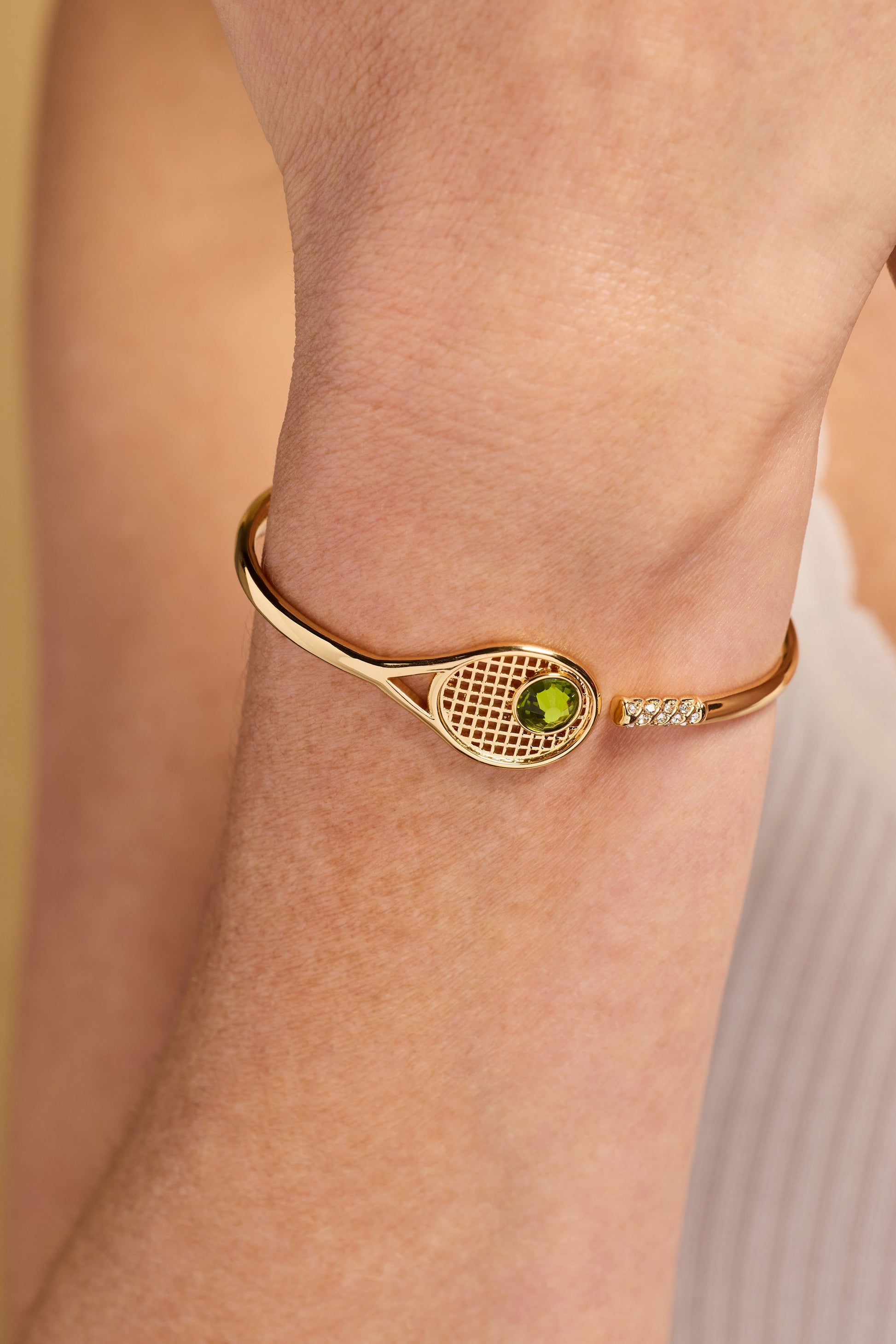 Tennis Racket 'You Are Serving' Hinge Cuff Bracelet ALEX AND ANI