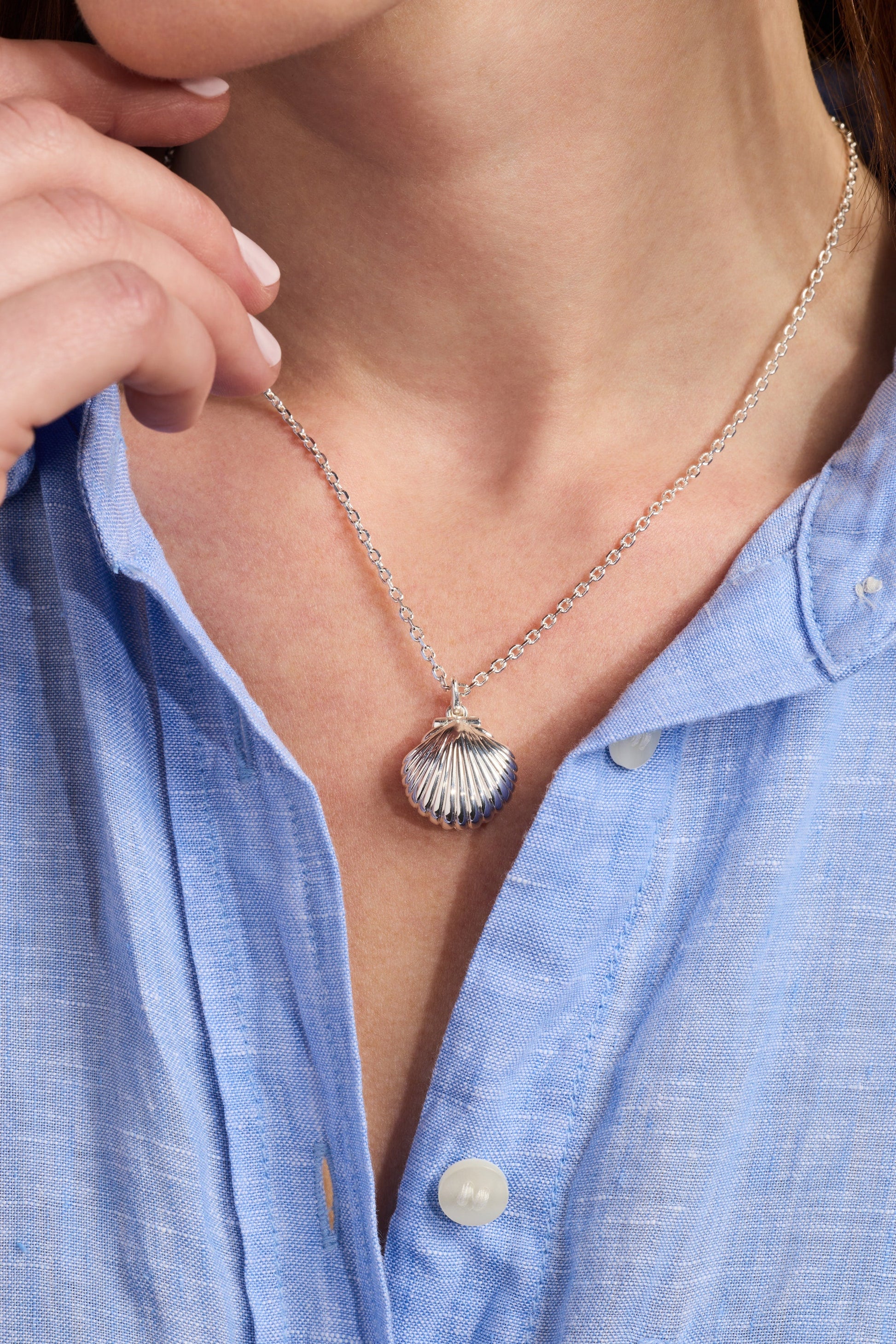 Salt + Sea 'Seashells Are Love Letters In The Sand' Seashell Locket Pendant ALEX AND ANI